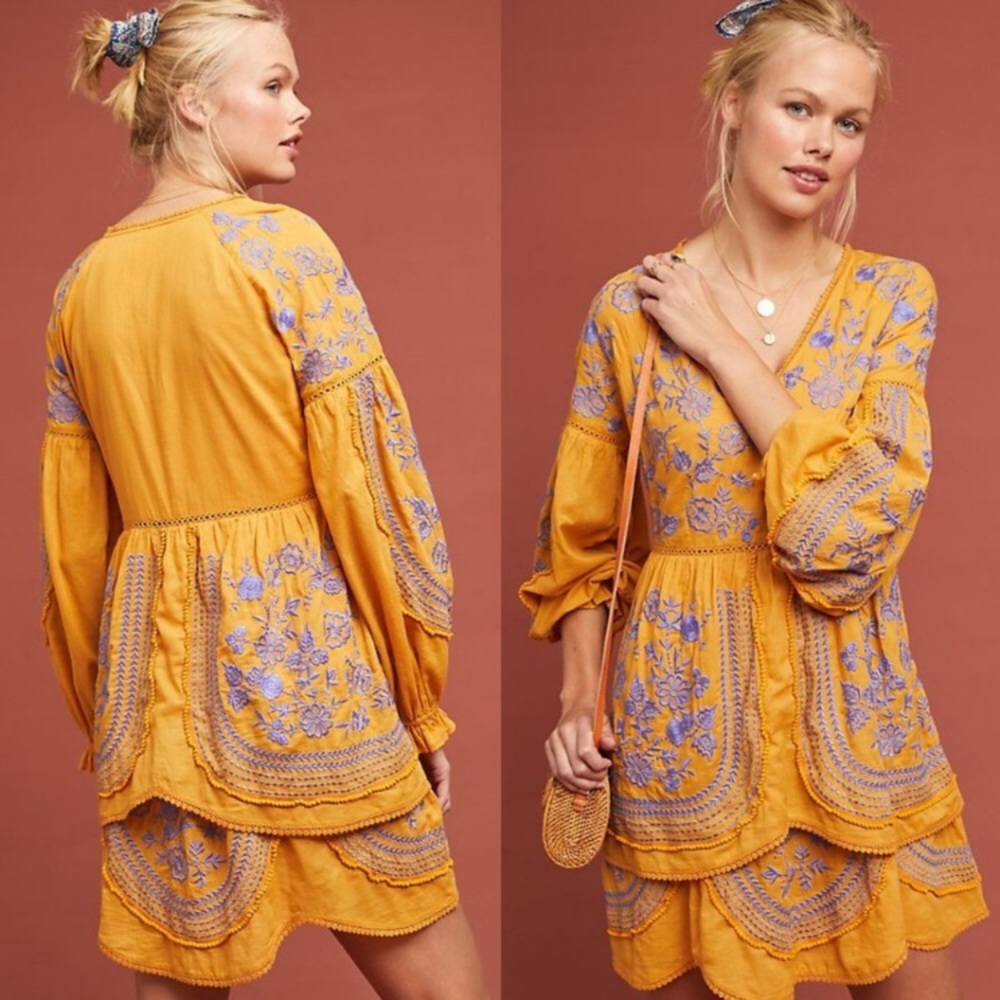 Anthropologie Lissette embroidered tunic dress - Picture 6 of 8